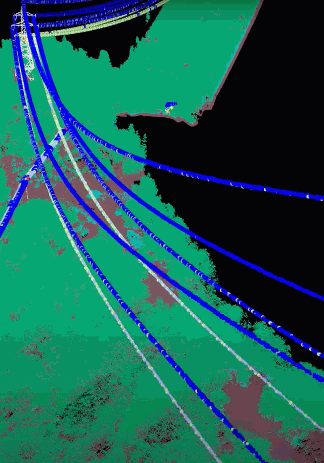 annotation of lines and splines of LiDAR data