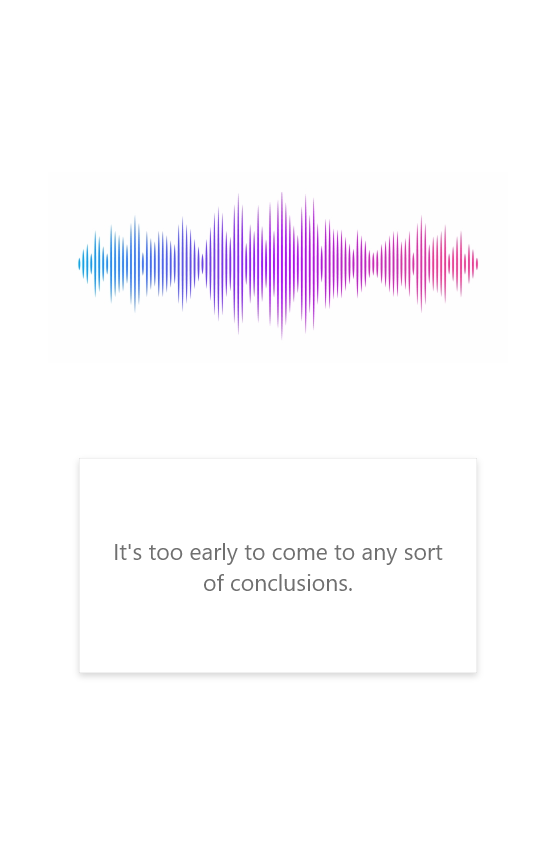 audio wave and the corresponding text